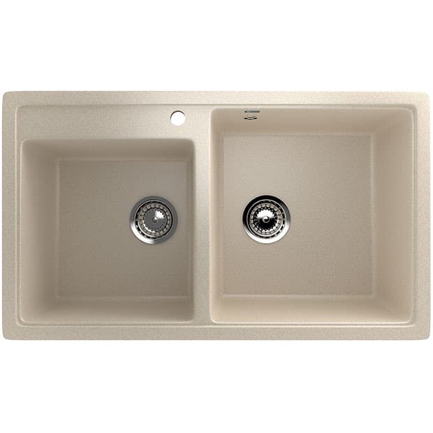 Granitna dupla sudopera sa sifonom Ulgran U200 bež