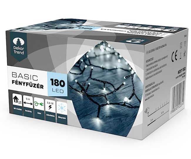 Novogodišnje lampice za spoljnu i unutrašnju upotrebu Hladno bela 180 LED KDT 182