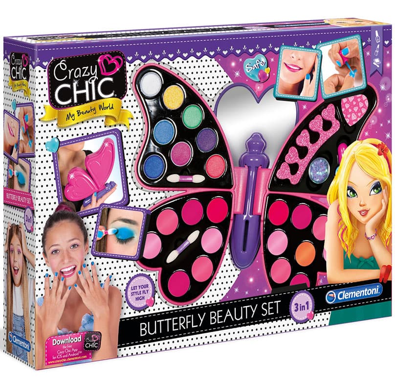 CLEMENTONI Crazy Chic Set za šminkanje Šminka LEPTIR Ulepšavanje CL15994