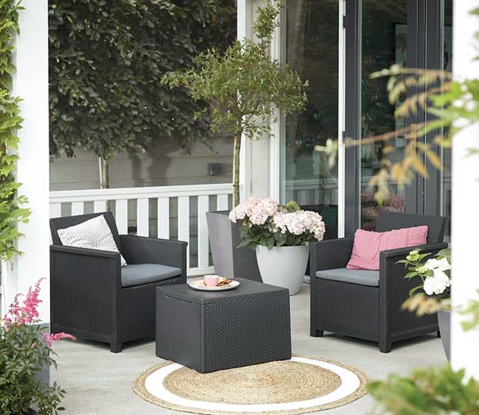 Baštenska garnitura Elodie Graphite Box 254094