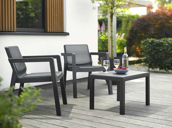 Balkonska garnitura Emilly Patio Graphite 247062