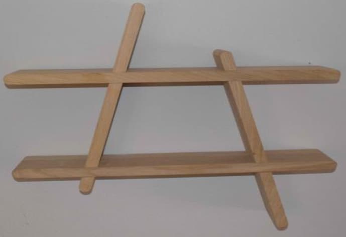 Wood holz zidna polica 52x38x9cm 480 Hrast