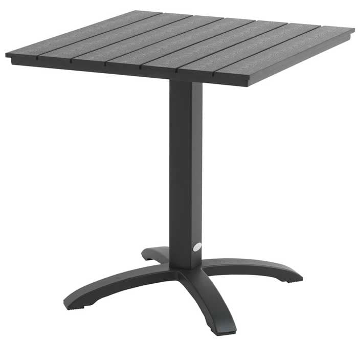 Bistro stočić Hob 70x70 Crna