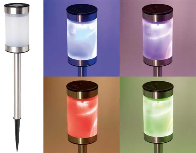 Višebojna solarna baštenska lampa MX819/1