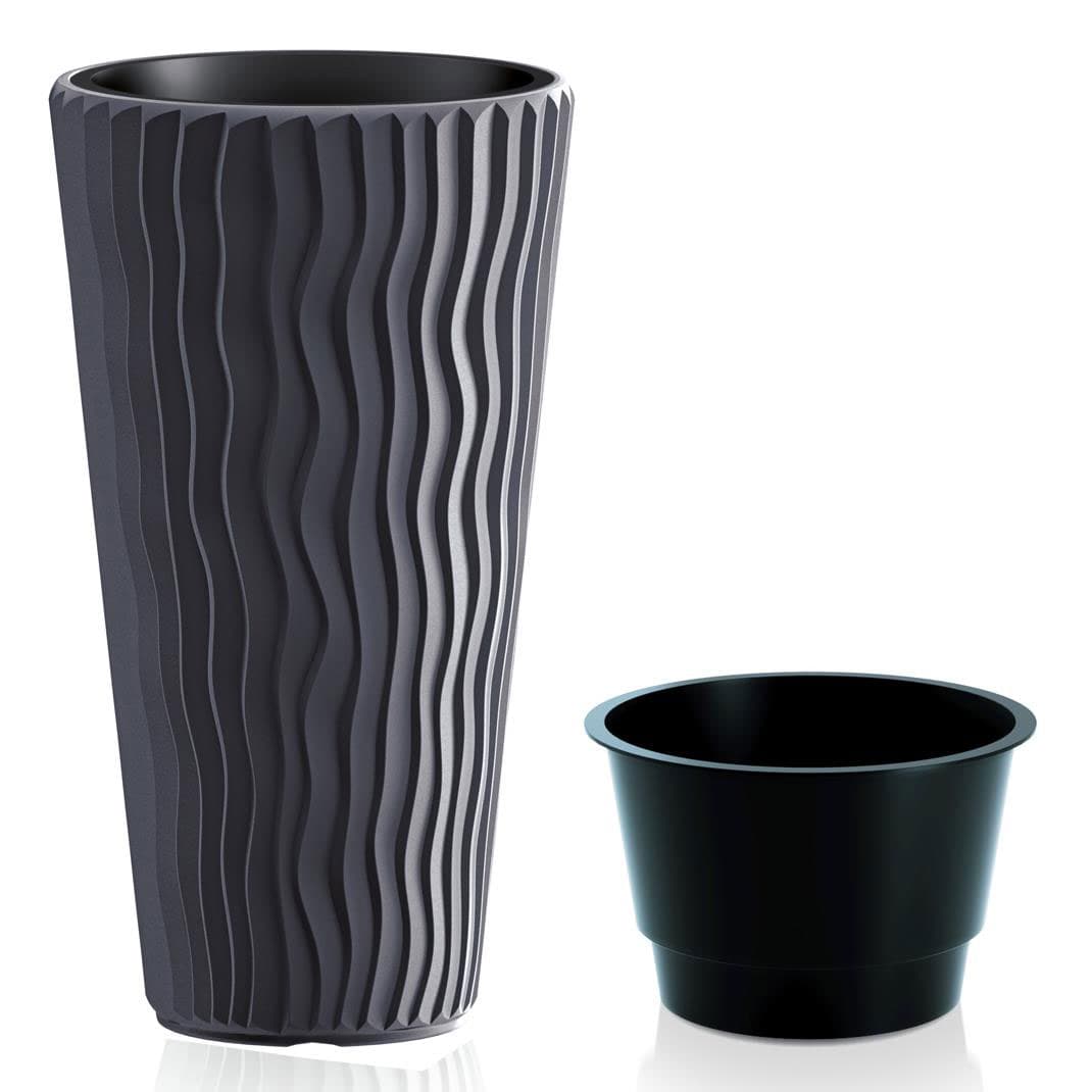 Visoka Saksija za Cveće Prosperplast Sandy Slym Antracit