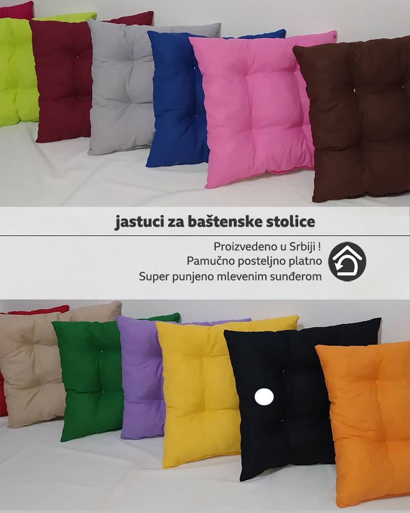 Sedalica Jastuk Za Baštensku Stolicu 30 x 30 cm Black