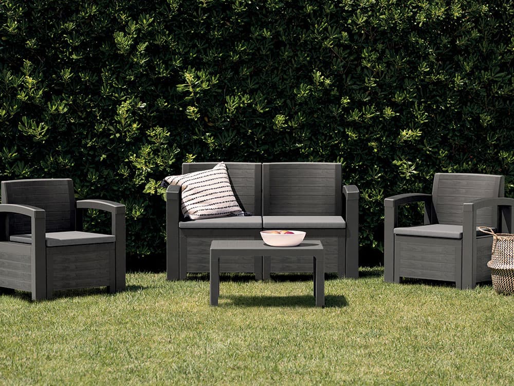 Baštenska Garnitura za 4 Osobe Bica Dakota 2 Graphit