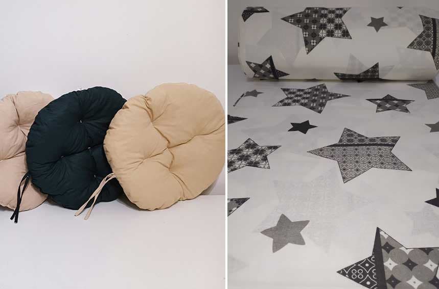 Okrugli jastuk sedalica za stolice 50 cm - Stars