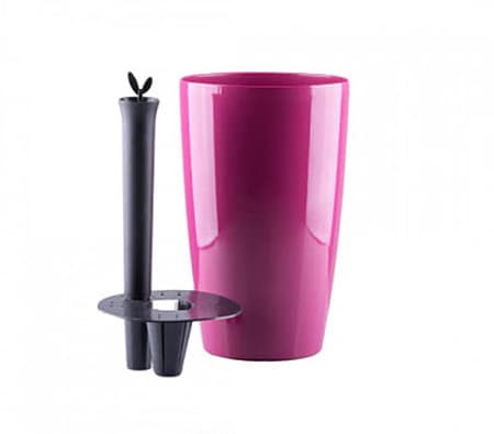 Saksija sa sistemom za zalivanje Diva 20 okrugla roze