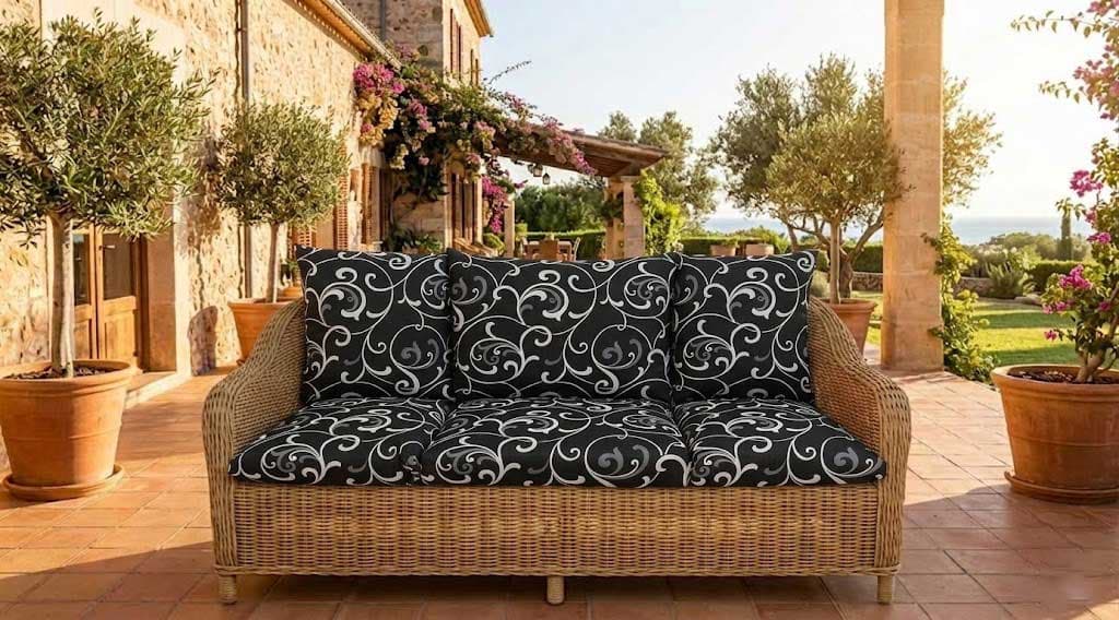 Jastuk Za BaštenskI Trosed 150 x 50 x 50 cm BLACK ORNAMENT