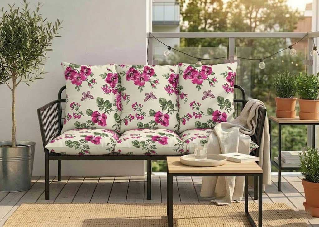 Jastuk Za BaštenskI Dvosed 100 x 50 x 50 cm PINK FLOWERS