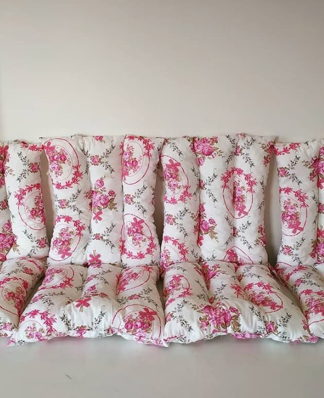 Jastuk Za Stolicu Sa Naslonom 1 kom. 40 x 80 cm FLOURISH Pink