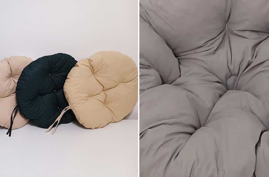 Okrugli jastuk sedalica za stolice 50 cm - Grey