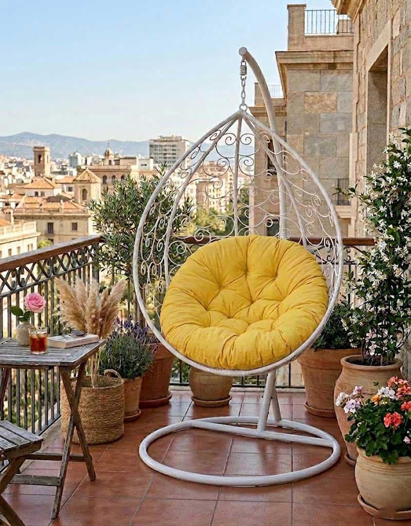 Jastuk Za Jaje Baštensku Ljuljašku - 100 cm YELLOW