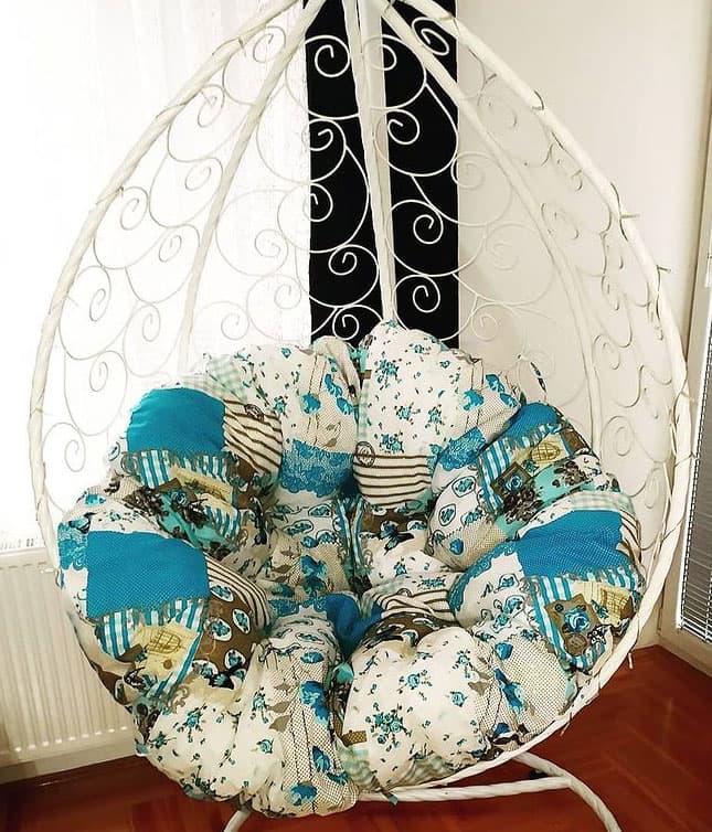 Jastuk Za Jaje Baštensku Ljuljašku - 120 cm - Blue Patchwork