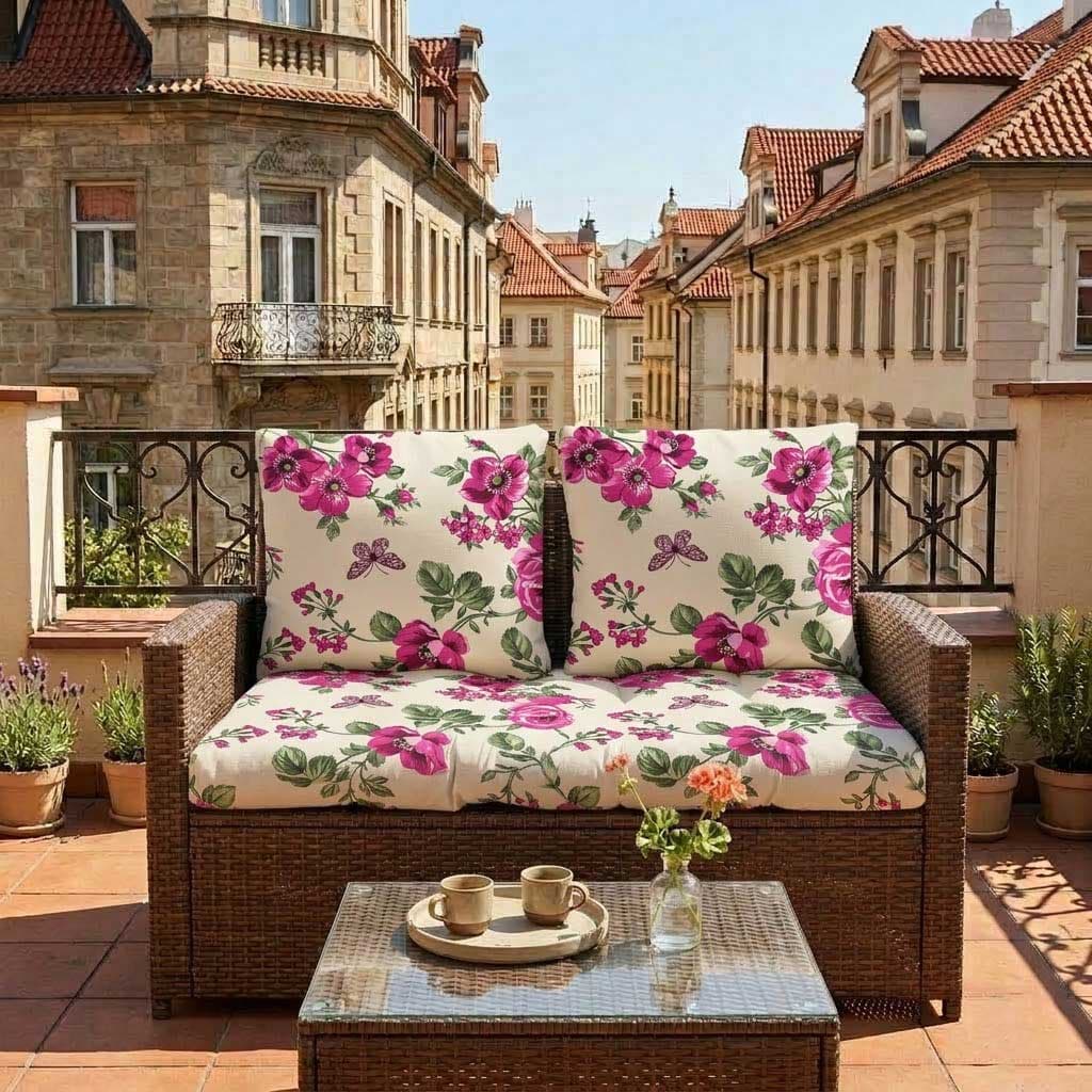 Jastuci za dvosed - 100 x 50 x 50 cm - Pink Flowers