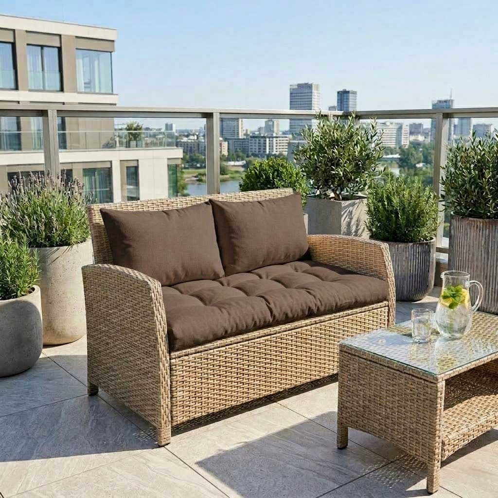 Jastuci za dvosed - 130 x 50 x 50 cm - Brown