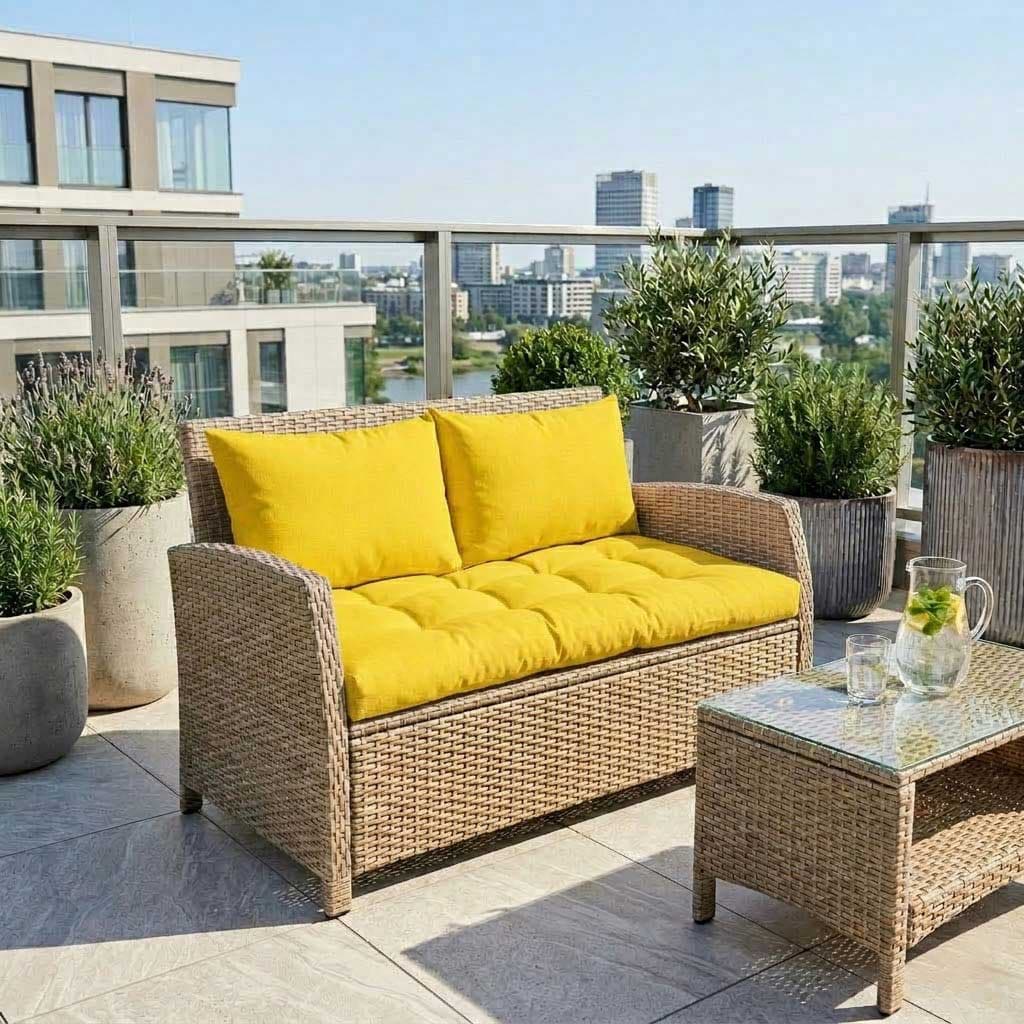 Jastuci za dvosed - 130 x 50 x 50 cm - Yellow