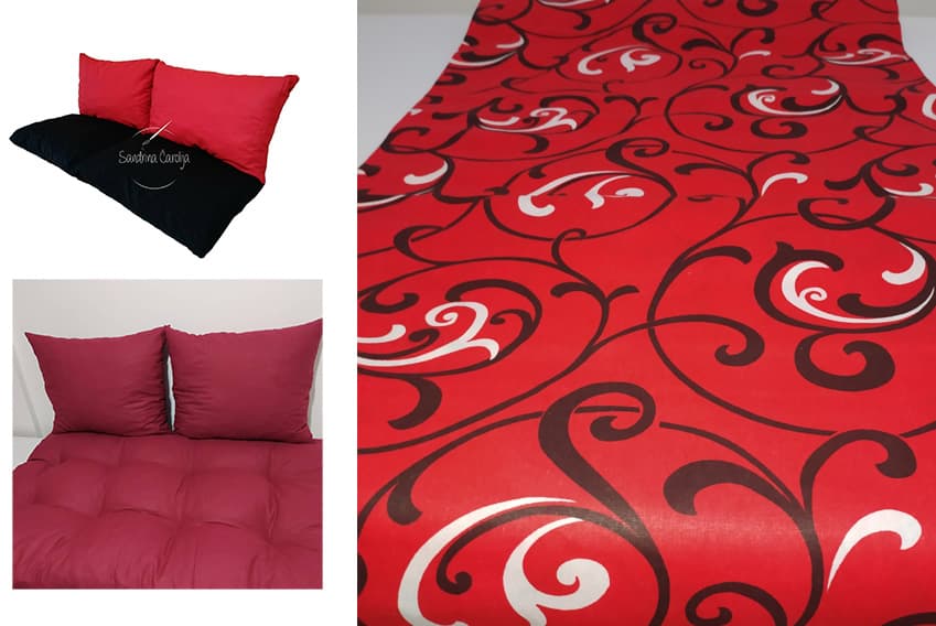 Jastuci za garniture od paleta - 160 x 50 x 50 cm - Red Ornament