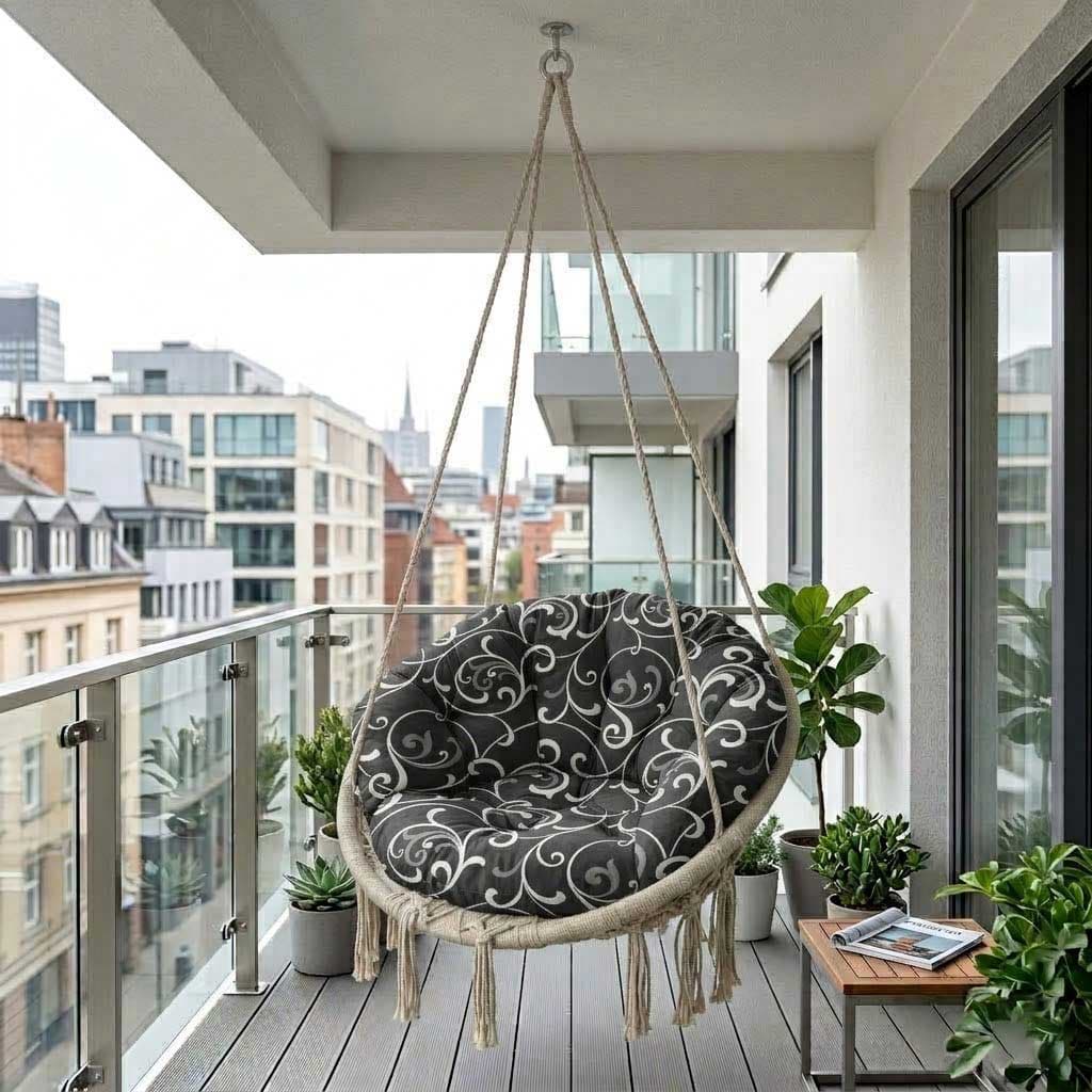 Jastuci za Makrame ljuljašku Black Ornament