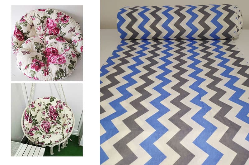 Jastuci za Makrame ljuljašku Nitt - Cik Cak Blue