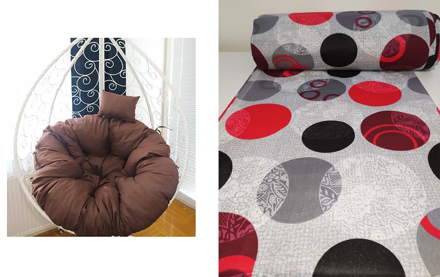 Jastuk Za Gnezdo Baštensku Ljuljašku - 100 cm - Dotty Red