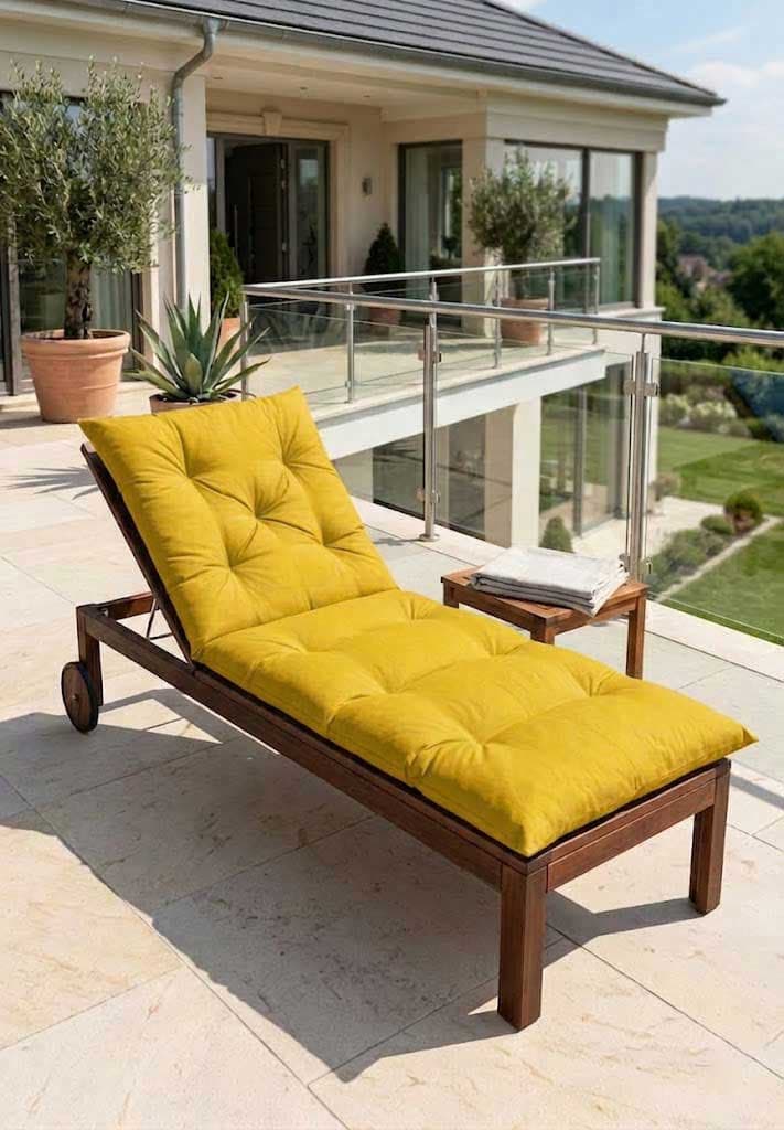 Jastuk Podmetač za Baštenske ležaljke - Yellow