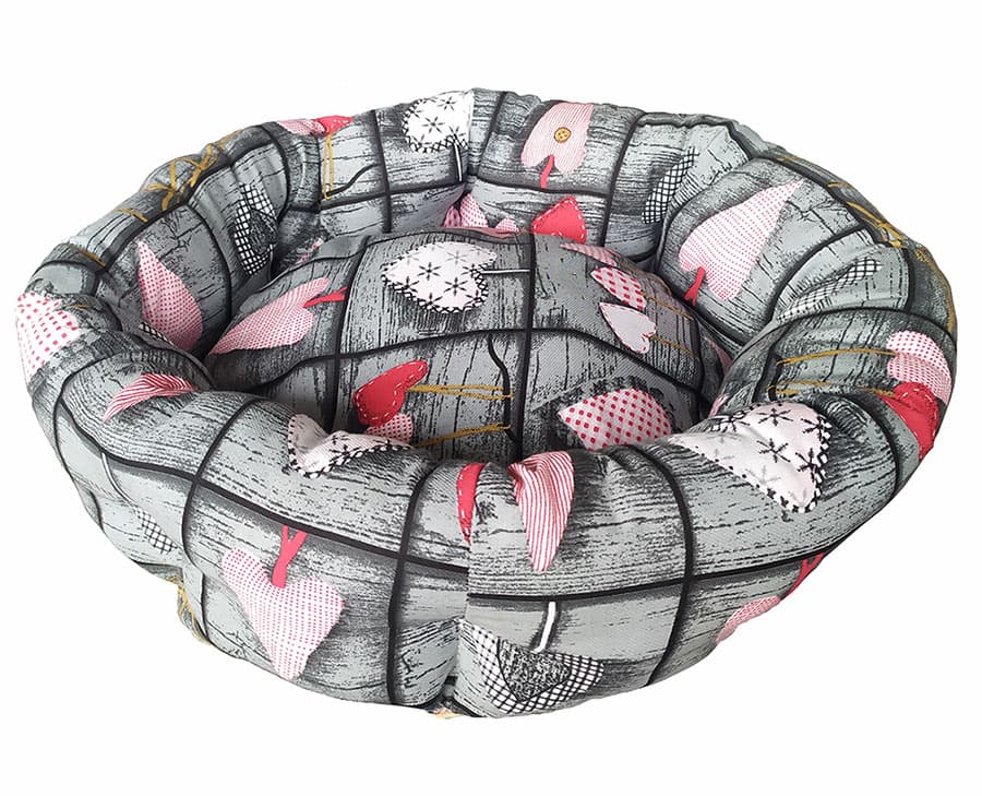 Pet Line Krevet za pse Kružni 55cm Srca P804S-91