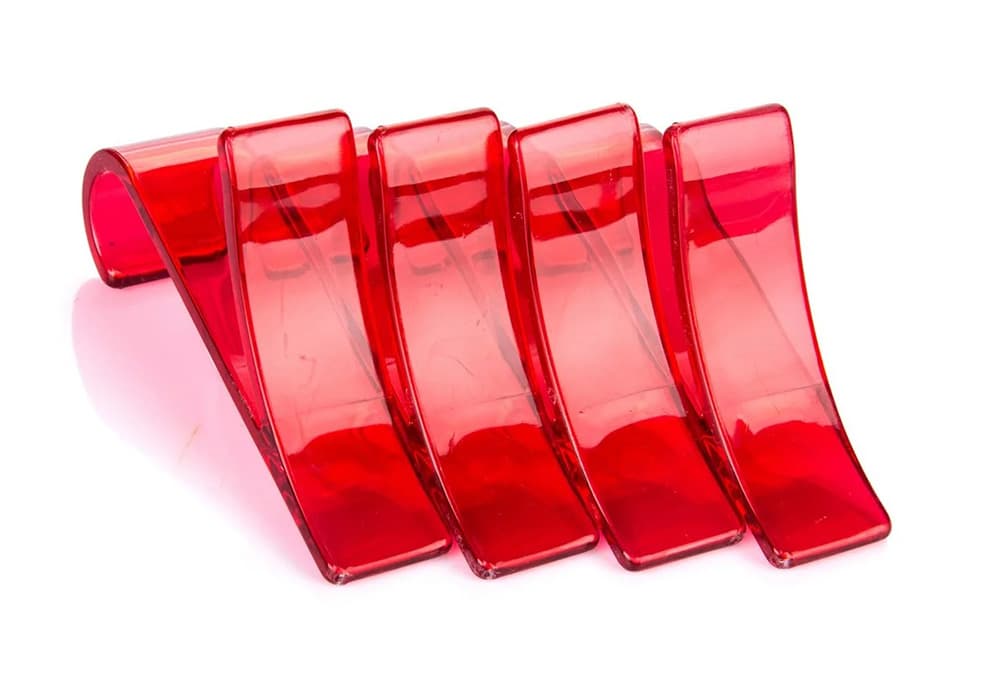 Kukice za peškire i radijator B22 set 4 komada, crvena boja