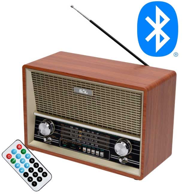 Prenosni multimedijalni retro radio prijemnik BT USB Mp3 RRT4B