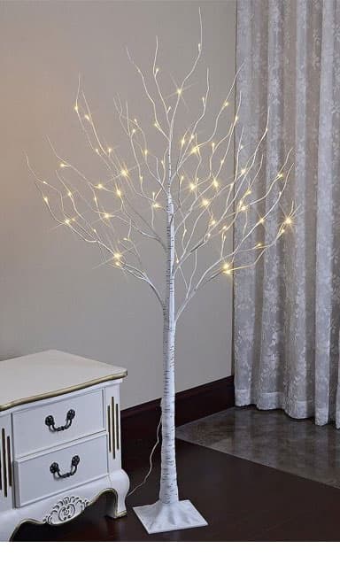 Belo ukrasno svetleće drvo V183cm 72LED