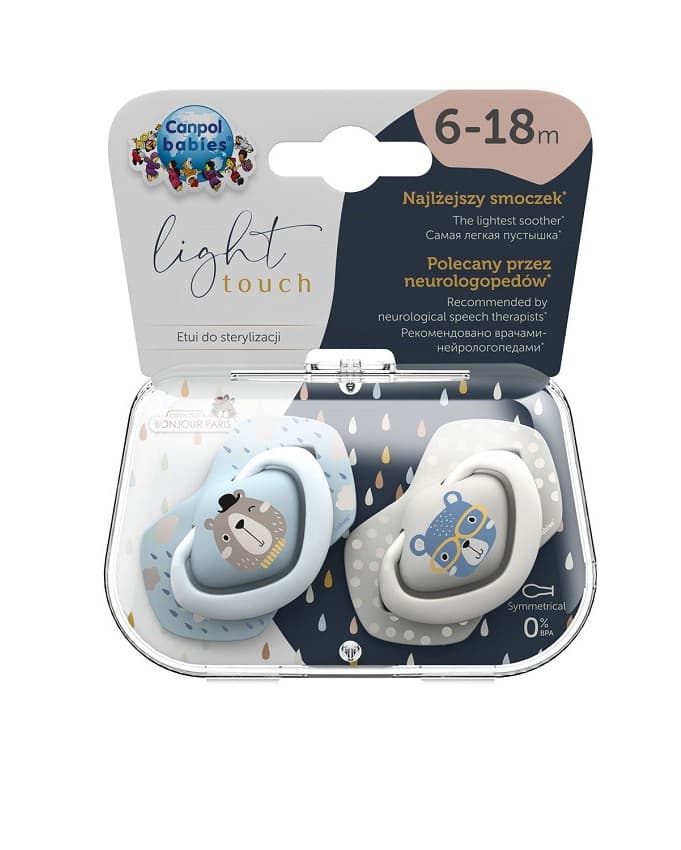 Canpol babies silikonska varalica 6-18M Bonjour Paris 2 kom 22/648 Blue