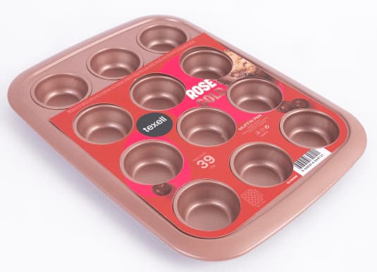 Texell modla za mafine i projice 12 rupa Rose Gold TPRG-M320