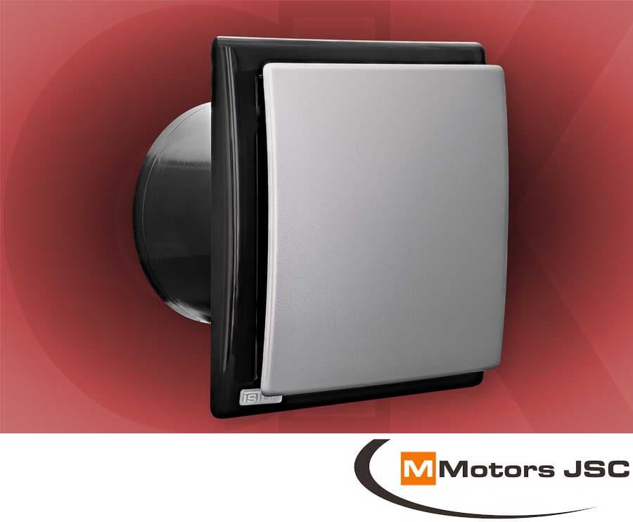 Ventilator za kupatilo sa zaklopcem 3003 MMotors OK Crna-Inox