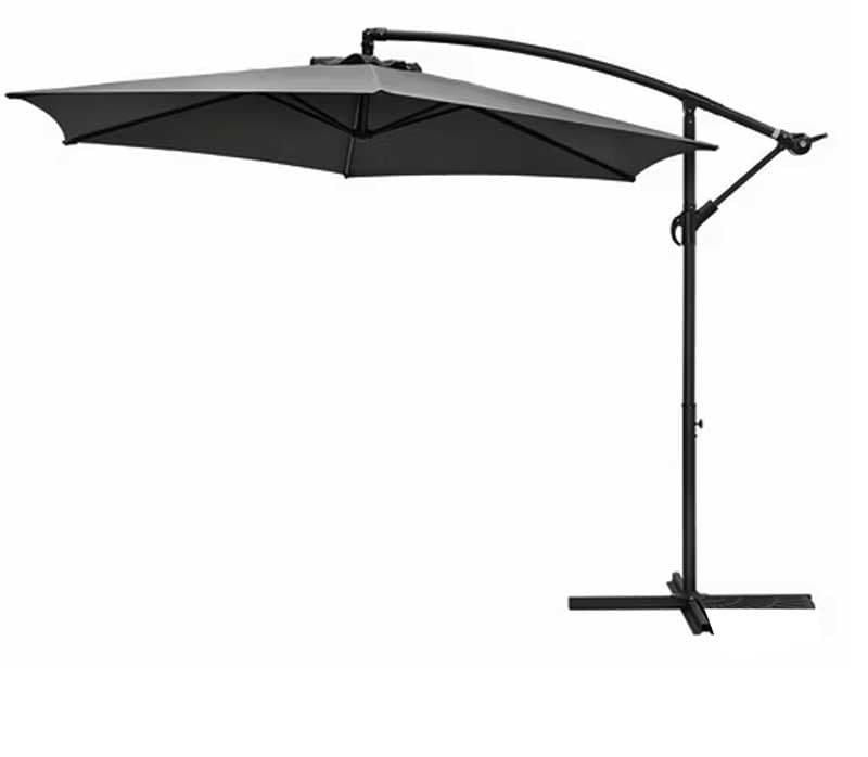 Viseći Suncobran Sa Podesivim Nagibom i Mehanizmom Za Otvaranje TH-Grey