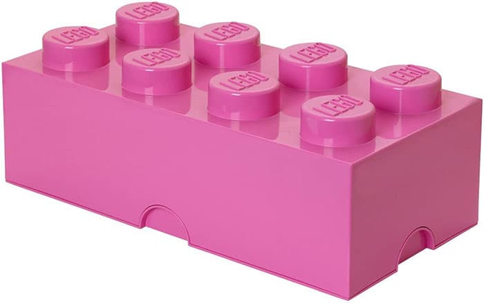 Kutija za odlaganje sa poklopcem LEGO® Kocka 8 50x25x18cm pink 4004