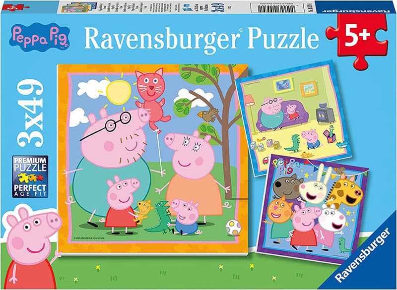 Pepa Prase Puzzle slagalica 3x49 delova Ravensburger 05579