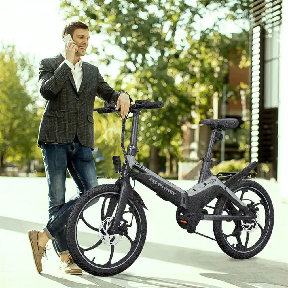 Sklopivi električni bicikl MS Energy eBike i10 Black Grey