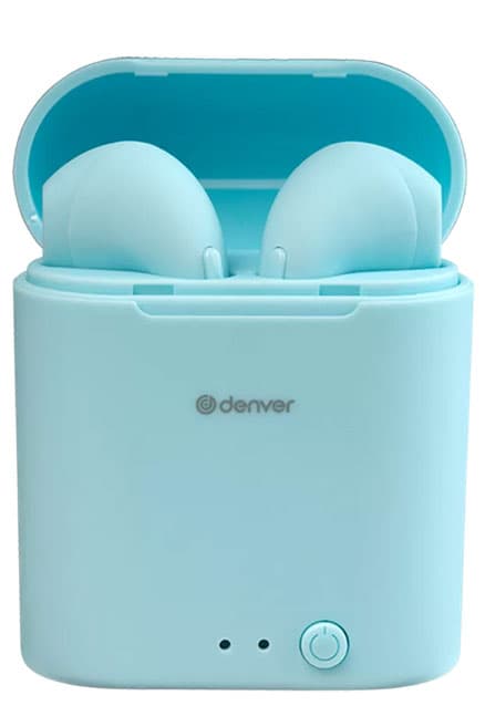 True Wireless Bluetooth Earbuds Denver TWE-46 Light Blue