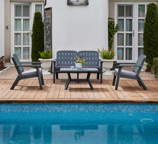 Tilia Garnitura za baštu ili terasu Silva Anthracite Charcoal