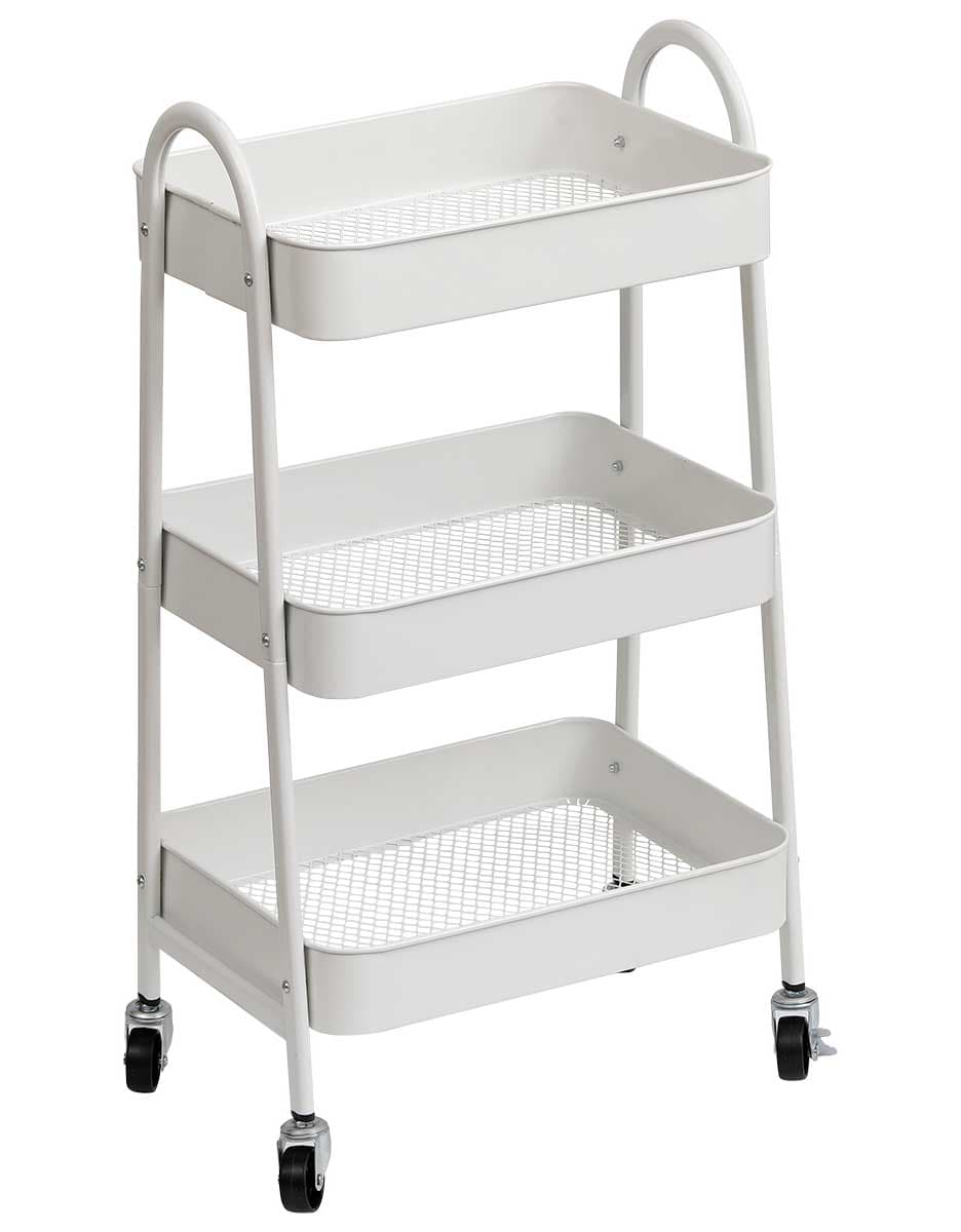 Tendance Polica Sa Točkićima - 3 Nivoa - White