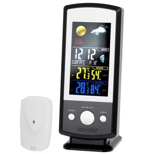 Kućna digitalna meteorološka stanica sa satom i alarmom Mesko 1177