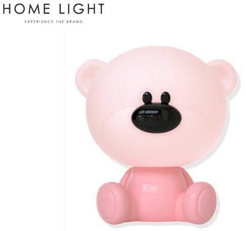 Dečija lampa sa podesivim RGB LED svetlom Bear Pink