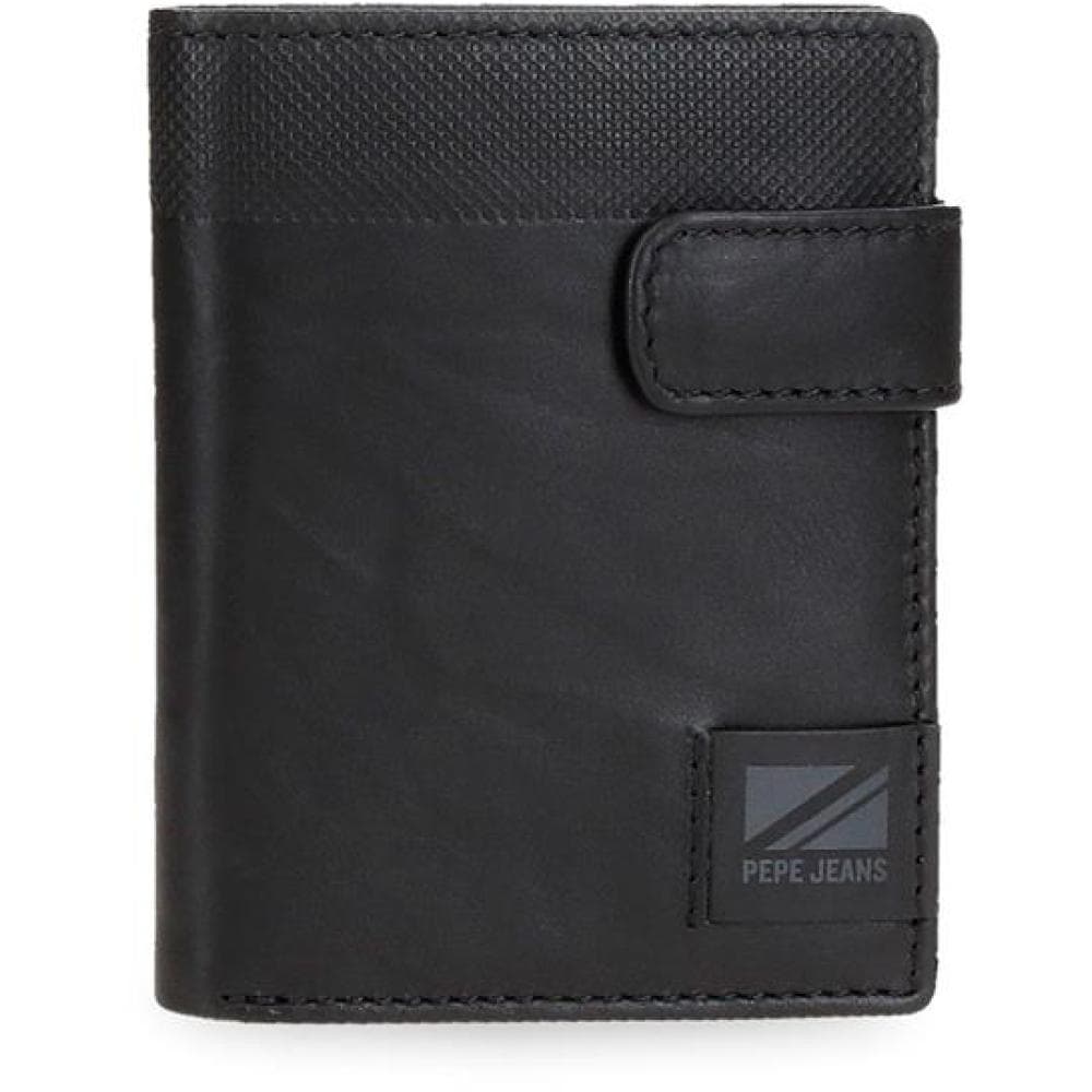Kožni novčanik na preklop PJL Topper black 78512