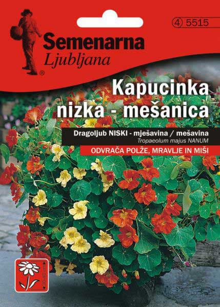 Baštensko cveće 5 kesica Dragoljub niski - mešavina - Tropaeolum majus nanum 5515