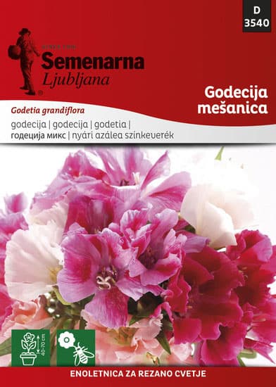 Seme za cveće 5 kesica Godecija mešavina - Godetia grandiflora 3540