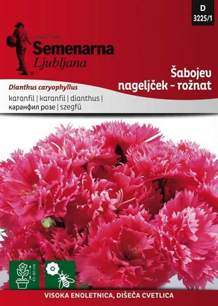 Seme za Karanfil šabo - pink - Dianthus caryophyllus 10 kesica 3225/1