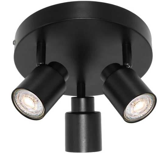 Crna spot lampa sa 3 GU10 grla Bez sijalica Osram Primal PL