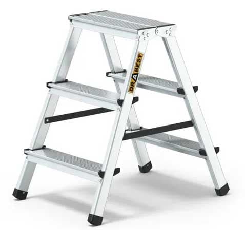 Sklopive aluminijumske dvostrane merdevine 2x3 stepenika Nosivosti 125kg 19828