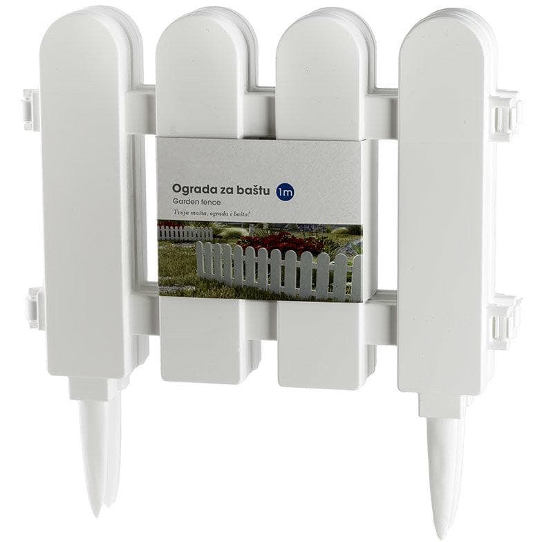 Dekorativna baštenska ogradica 1m V18cm Bela